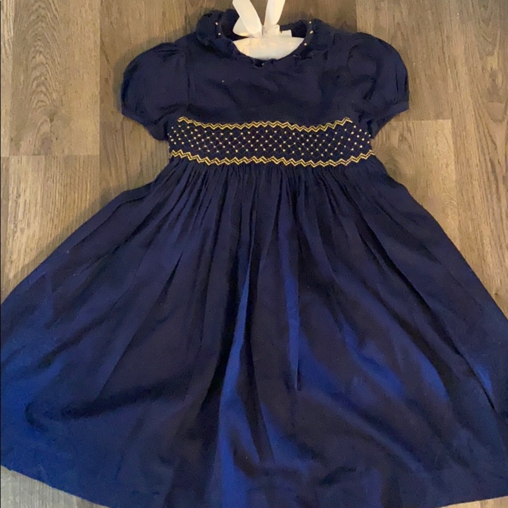 Edgehill Collection Navy Smocked Dress
